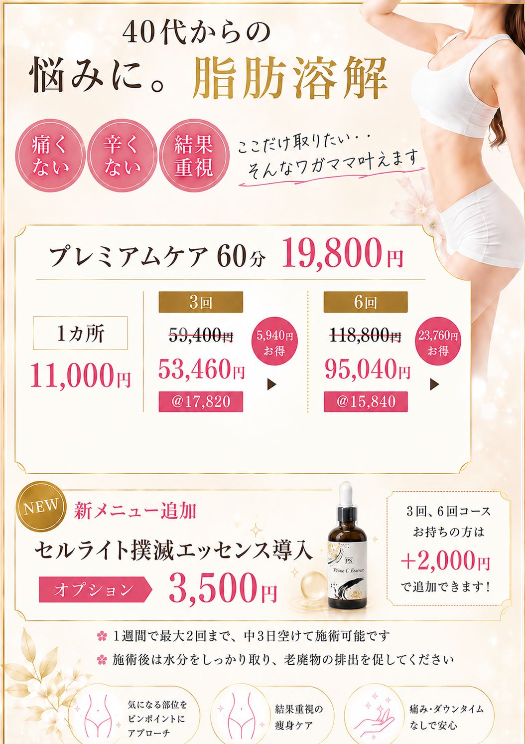 Prime C Essence メニュー例